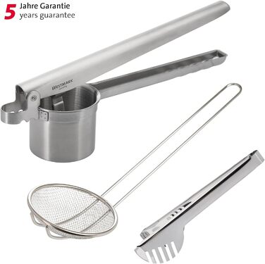 С 4 сменными перфорированными дисками, нержавеющая сталь, квадро, серебро 61172260 (набор из 3 шт.)