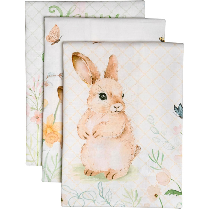 Набір з 3 багатоцільових кухонних рушників Maison d&39 Hermine Rural Christmas, 100 бавовна Барні рушники День подяки/Різдво (50 см x 70 см) (13 - Великодні роси)