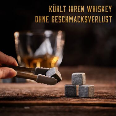 Набір келихів для віскі та аксесуарів для віскі - 8 каменів для віскі та 2 підставки Whisiskey