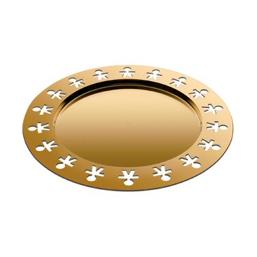 Поднос Ø 40 см, позолоченный Girotondo Alessi