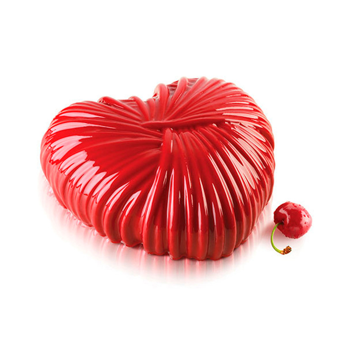 LOVELY 1200 Форма силіконова 'cерце' 182x173 h 68 мм (1200 мл)  + каттер