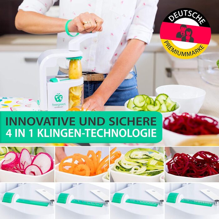 Cпіральна овочерізка з контейнером Freegreen