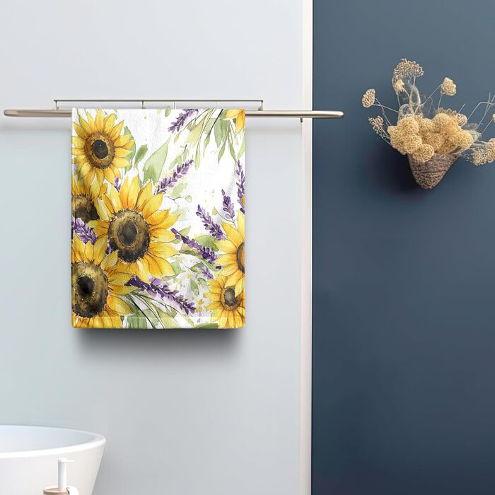 Різдвяні кухонні рушники Kwlegh, рушник для рук, різдвяна ялинка, цукерка-тростина, сніжинка, рушник для пальців, набір з 2 шт. , милий чоловічий банний рушник, високопоглинаючі рушники, 36 x (соняшник, лаванда)