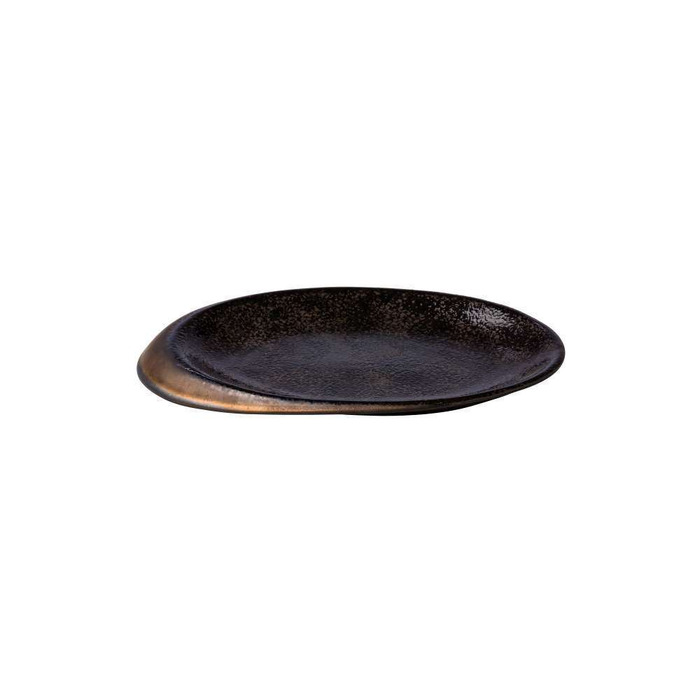 Тарелка овальная Studio Raw Stone 25.8X18.5 см gold, black RD18332