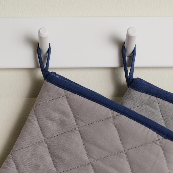 Рукавички для духовки 19 x 30 см, набір 2 предмети, сірий Basic ESSEX