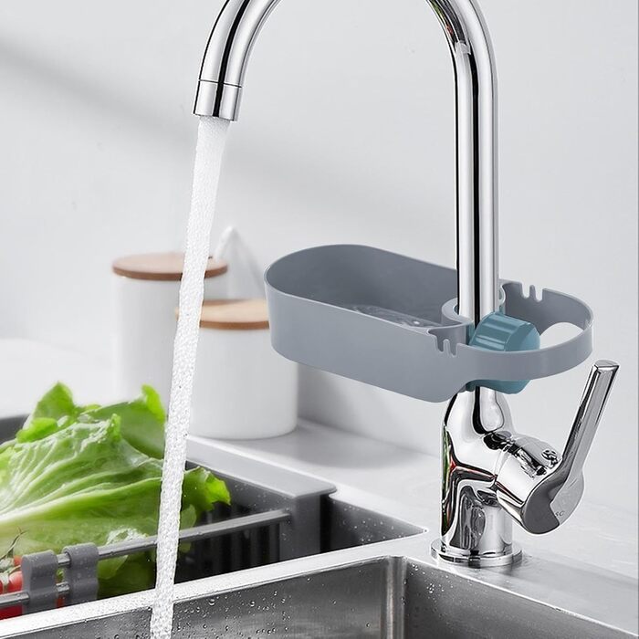 Органайзер для кухонної раковини, сірий 18 x 9,7 x 5 см Generic