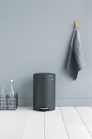 Мусорный бак с педалью 12 л бесшумный минерально-графитовый NewIcon Brabantia