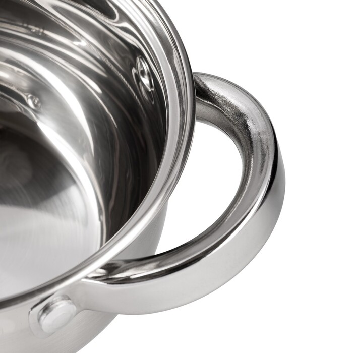 Кастрюля Fissman FELINA 14x8,5 см/1,3 л. со стеклянной крышкой нержавеющая сталь (5338)