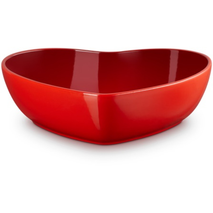 Блюдо сервировочное в форме сердца 30 см, красное Heart Le Creuset