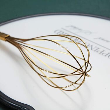 Набір золотого кухонного начиння, набір кухонного начиння Berglander з 13 предметів з нержавіючої сталі з титановим позолотою, набір кухонного начиння з тримачем для посуду, можна мити в посудомийній машині, легко миється. 13 предметів (5 віничків)