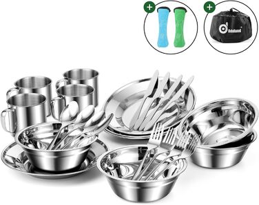 Набір столових приборів для кемпінгу на 4 особи Odoland