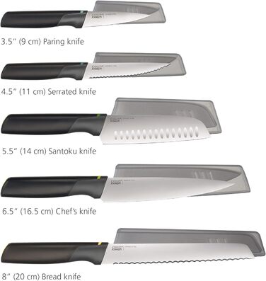 Набір ножів, 5 предметів, чорний/опал Duo Elevate Joseph Joseph