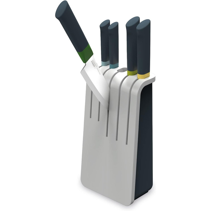 Набір кухонних ножів, 5 предметів, з підставкою, опал/різнокольоровий Duo Joseph Joseph