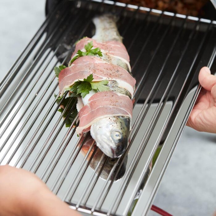 Електрична коптильня barbecook Otto 2.0 для теплого копчення, нержавіюча сталь, (64 x 26 x 36 см)