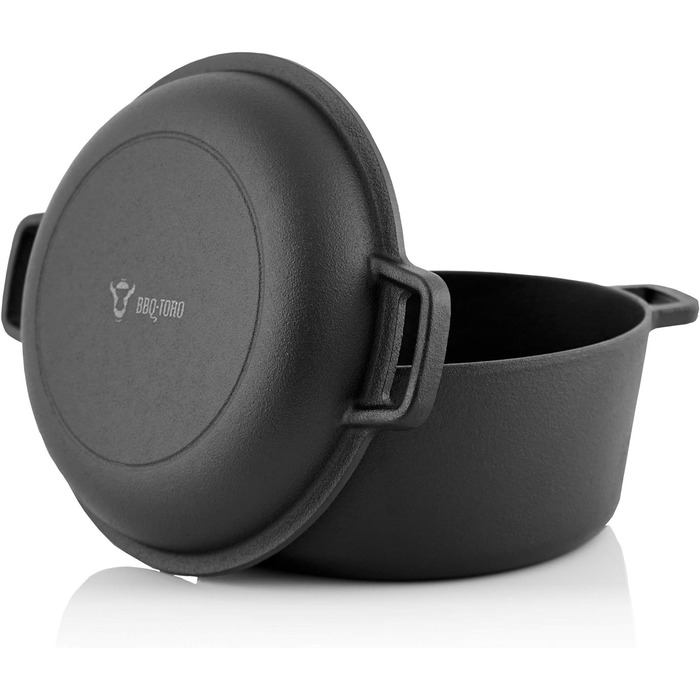 Казан чавунний 6,8 л з кришкою BBQ-Toro