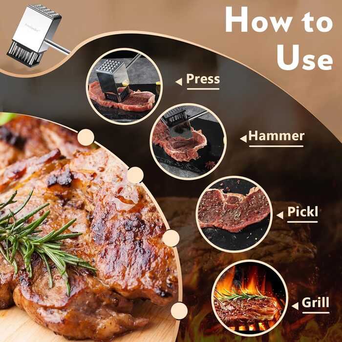 Молоток для м'яса з нержавіючої сталі 31 см Freelander