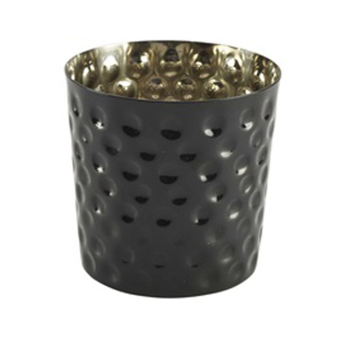 Стакан металлический 400 мл, рельефный, черный, GenWare