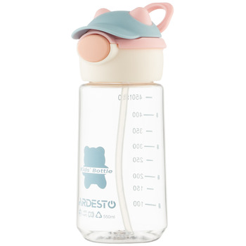 Пляшка для води Ardesto Bear 550мл, пластик, рожевий