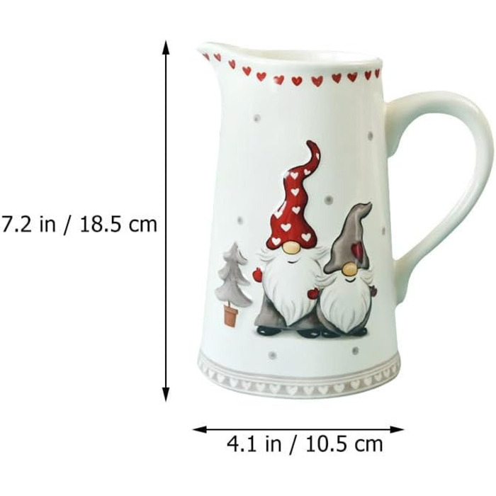 Різдвяний глечик для молока з порцеляни Cabilock