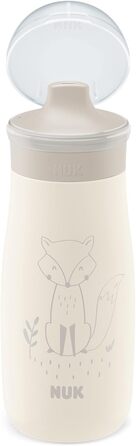 Пляшечка для навчання NUK Kiddy Cup Night Чашка-ковток зі світловим ефектом 12 місяців Герметичний з твердим носиком для пиття Затискач та захисний ковпачок Без бісфенолу А 300 мл Планети, 10255678 (Бежевий, Mini-Me Sip (Сталь))