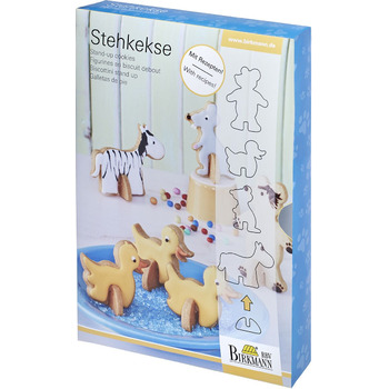 Набір форм для кексів у вигляді тварин з підставкою, 5 предметів, RBV Birkmann