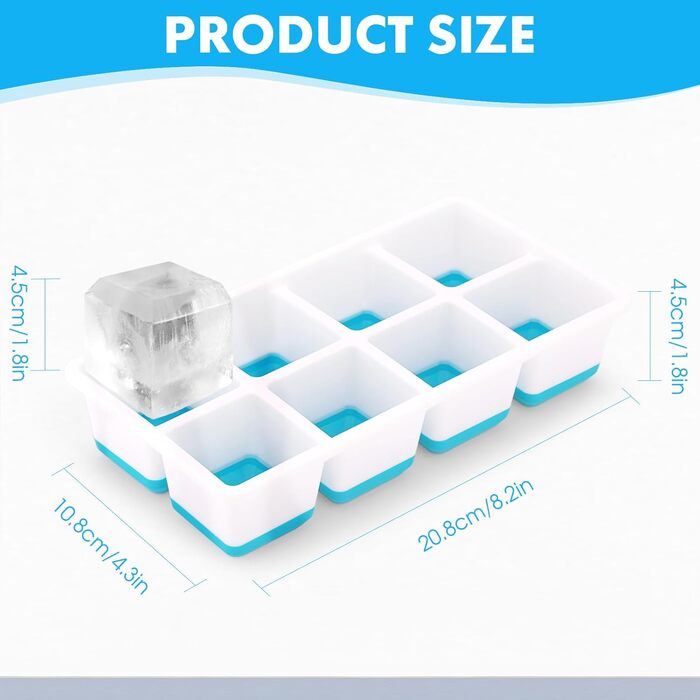 Силіконова форма для кубиків льоду Sinnsally, Набір з 3 формочок для кубиків льоду та льодових кубиків, Кубики льоду з кришками, Кулька для форми для кубиків льоду, Форма для льоду, Контейнер для кубиків льоду, Силіконова форма для кубиків льоду, Форма дл