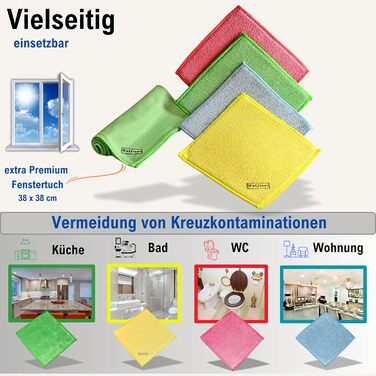 Преміальний набір із 5 губчастих серветок з мікрофібри 18 x 19 см Walfinus