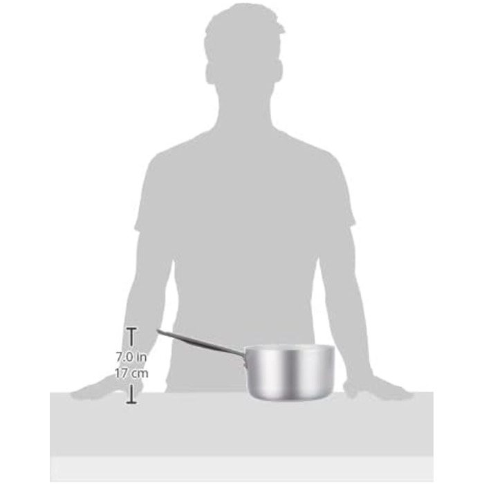 Професійна алюмінієва сковорода Pentole Agnelli ALMA10518, глибока, з ручкою, 2,6 л (22 см)