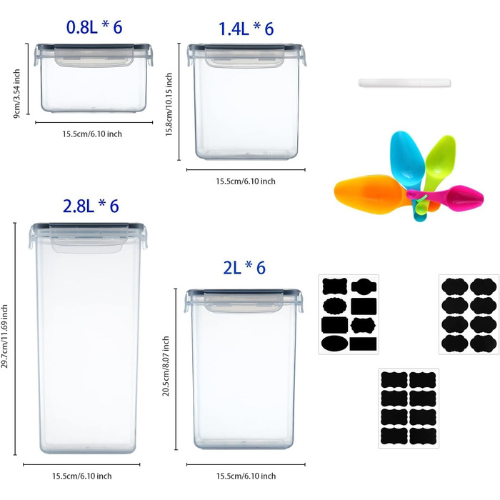 Контейнери для зберігання продуктів Goldeluxe 10 x 1 л з кришками, контейнери для заморозки, коробки для приготування їжі, без BPA, герметичні, штабелюються набір Tupperware для контейнерів для продуктів, контейнерів для заморозки та кухні (GO24A)