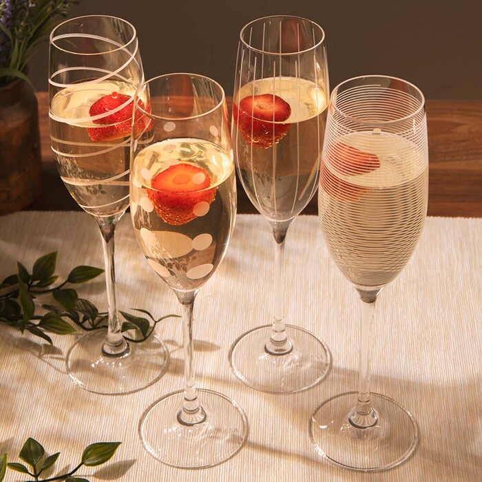 Набор бокалов для шампанского Mikasa CHEERS, стекло, 250 мл, 4 пр.