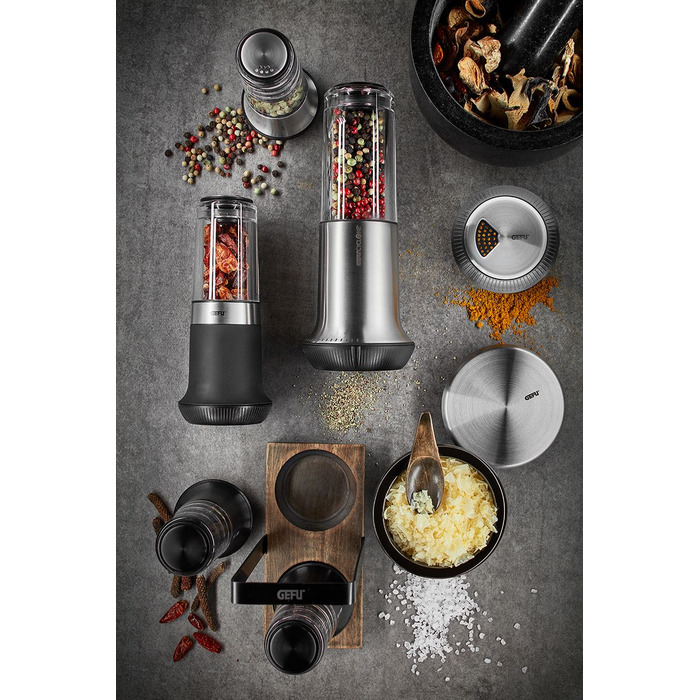 Млин для перцю з солонкою, сріблястий X-Plosion Gefu