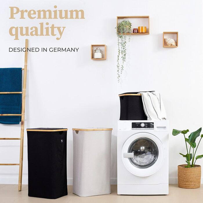 Кошик для білизни з кришкою 2 відділення вузький сірий мішок для білизни - сортувальник білизни ящик для білизни контейнер для білизни збірник для білизни комод для білизни кошик для білизни колектор темно-сірий (100 л, 100 л чорний)