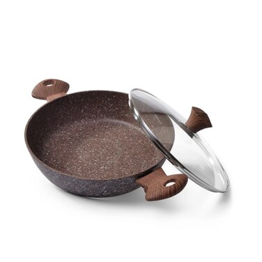 Сотейник Fissman MAGIC BROWN 26x6,5 см / 2,85 л зі скляною кришкою (4336)
