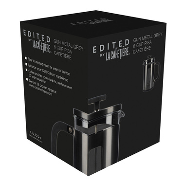 Френч-прес Kitchen Craft LA CAFETIERE, сталевий зі скляною колбою, 1000 мл