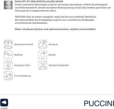 Келихи для рислінгу LEONARDO HOME PUCCINI (набір з 6 шт.) Келихи для вина, стійкі до подряпин (400 мл) Можна мити в посудомийній машині та довговічні Вічні келихи для білого вина Сучасний дизайн Келих для рислінгу Puccini 069540 6 келихів (келих для шампа