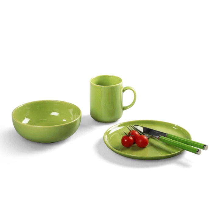 Набір посуду для сніданку 3 предмети, лаймовий Happymix Friesland