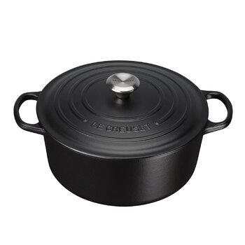 Каструля / жаровня з кришкою 24 см, чорний матовий Signature Le Creuset