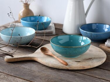 Серия Набор посуды из 4 предметов, Миска для злаков, Керамогранит Покебоул (Nature Collection Aqua, Smoothibowl - Aqua), 23432