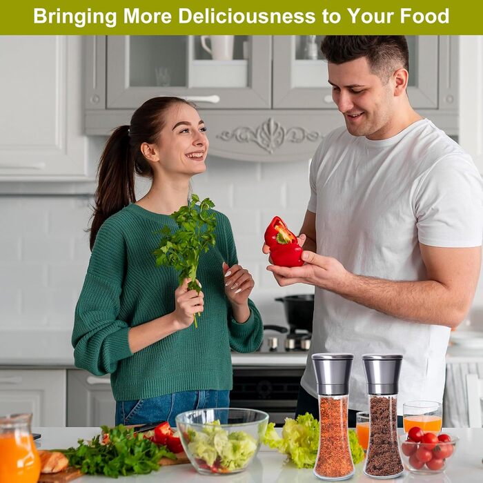 Набір з 2 млинів для солі та перцю 200 мл Gucass