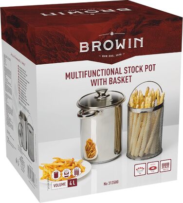 Многофункциональная кастрюля 4 л с корзиной Browin