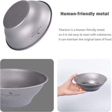 Мл Титановые миски Тарелка Сверхлегкая одностенная чаша Тарелка Наружная посуда для кемпинга Кухонная утварь с сумкой для переноски Ti1107T (Ti1106T-600 мл Миска), 800