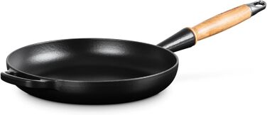 Сковорода чавунна 28 см з дерев'яною ручкою, чорний Signature Le Creuset