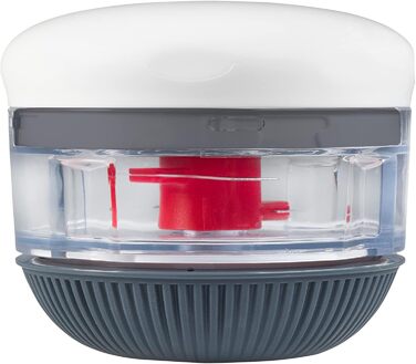 Нарезка овощей Zyliss E910012 Zig Zig Classic, пластик / нержавеющая сталь, белый / красный, ломтерезка лука, овощерезка, универсальный измельчитель, можно мыть в посудомоечной машине, гарантия 5 лет (мини-измельчитель)