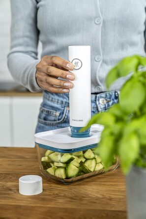 Стартовий набір для вакуумного зберігання продуктів ZWILLING Fresh & Save, скляний, 16 предметів, включаючи банку, насос і пакет, La Mer (8 предметів, скляний)