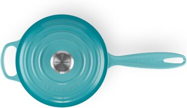 Чавунний сотейник 2 л з кришкою, бірюзовий Signature Le Creuset