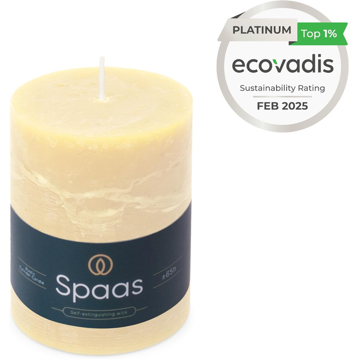 Свічка Spaas Rustic Pillar 80/110 мм 65 шт. - (слонова кістка)