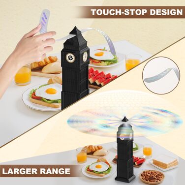 Вентилятор отпугиватель насекомых 4 шт черный bermoso