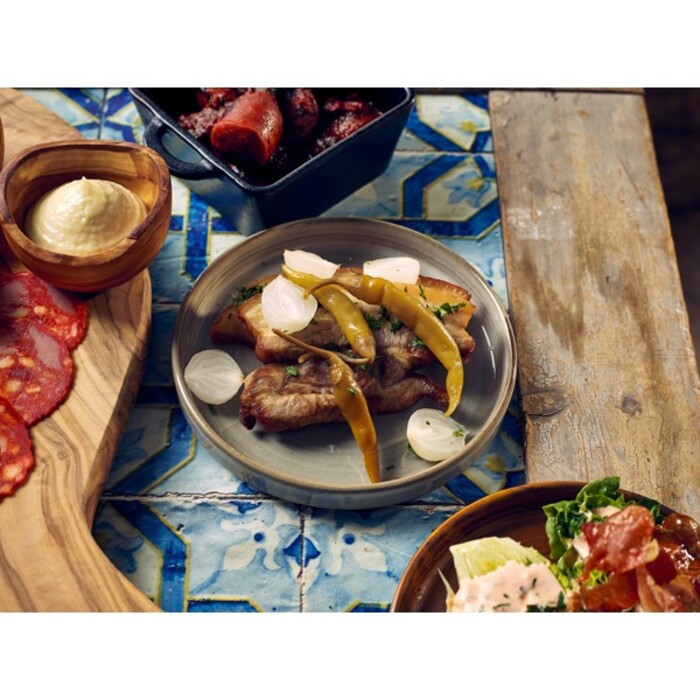 Тарілка презентаційна 14x2 см із низьким вертикальним бортом, Terra Porcelain Grey, GenWare