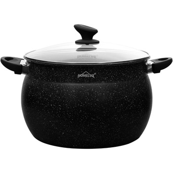 Каструля 8 л з антипригарним покриттям зі скляною кришкою 24 см HOMELUX