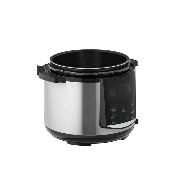 ARDESTO Мультиварка-скороварка MPC-P225, 900Вт, чаша-5л, электр. управление, книга рецептов, нерж. сталь+пластик, серебристая
